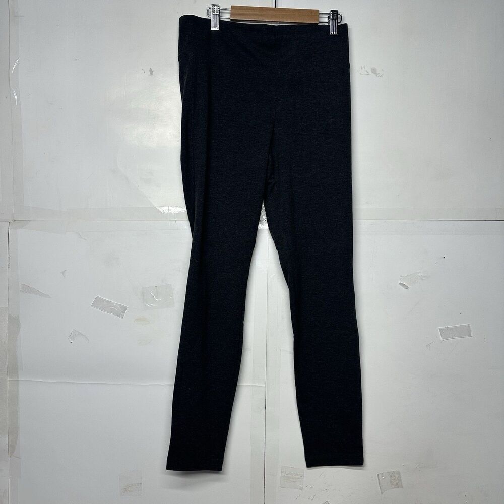 Blackout Hue Women’s Dark Grey Leggings Stretch Comfort Activewear Size M